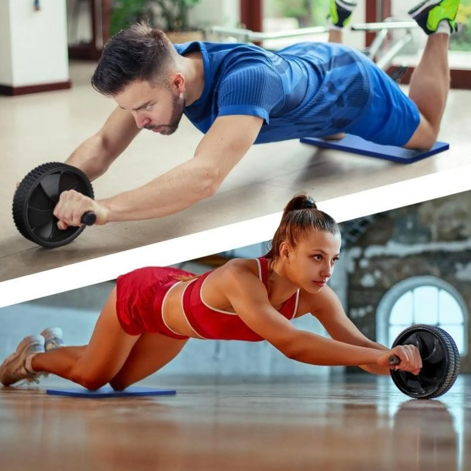 Gorilla Sports Ab Roller mit Unterlegmatte Schwarz Online