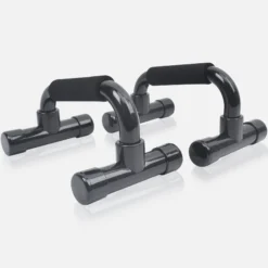 Gorilla Sports Ab Roller Set inkl, Kniematten, Springseil und Liegestützgriffe Schwarz