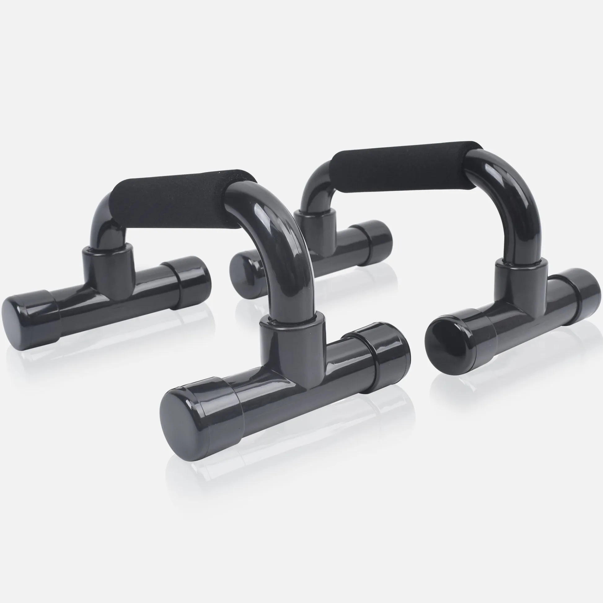 Gorilla Sports Ab Roller Set inkl, Kniematten, Springseil und Liegestützgriffe Schwarz