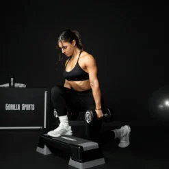 Gorilla Sports Aerobic Stepper höhenverstellbar Schwarz / Grau Sale