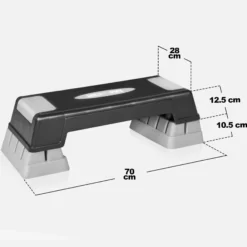 Gorilla Sports Aerobic Stepper höhenverstellbar Schwarz / Grau Sale