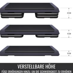 Gorilla Sports Aerobic Stepper mit rutschfester Oberfläche Schwarz Discount