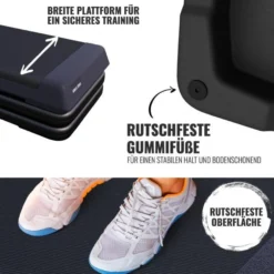 Gorilla Sports Aerobic Stepper mit rutschfester Oberfläche Schwarz Discount
