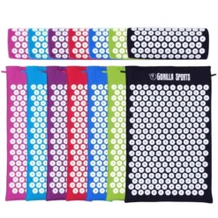 Gorilla Sports Akupressurmatte mit Kissen und Tragetasche Grün Discount