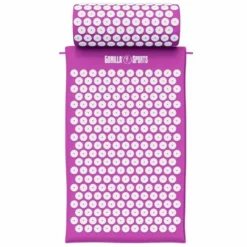 Gorilla Sports Akupressurmatte mit Kissen und Tragetasche Rot Hot