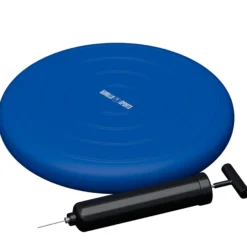 Gorilla Sports Balance Kissen rund inkl, Luftpumpe Blau Hot
