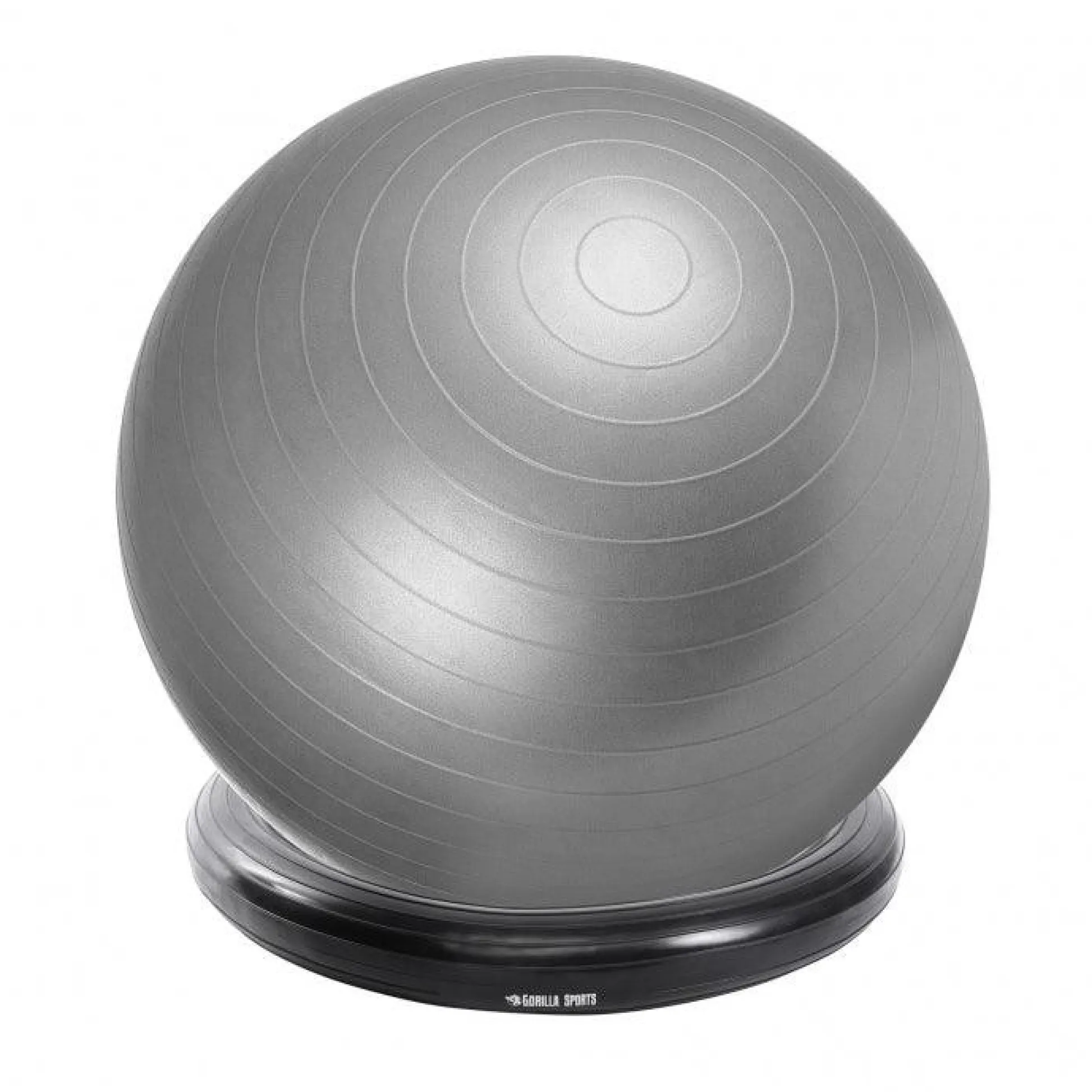 Gorilla Sports Ballschale aufblasbar für Gymnastikball Schwarz Discount