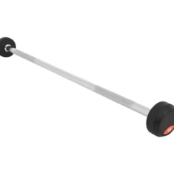 Gorilla Sports Barbells Gummi 20 - 45 kg Chrom / Schwarz
