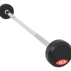 Gorilla Sports Barbells Gummi 20 - 45 kg Chrom / Schwarz