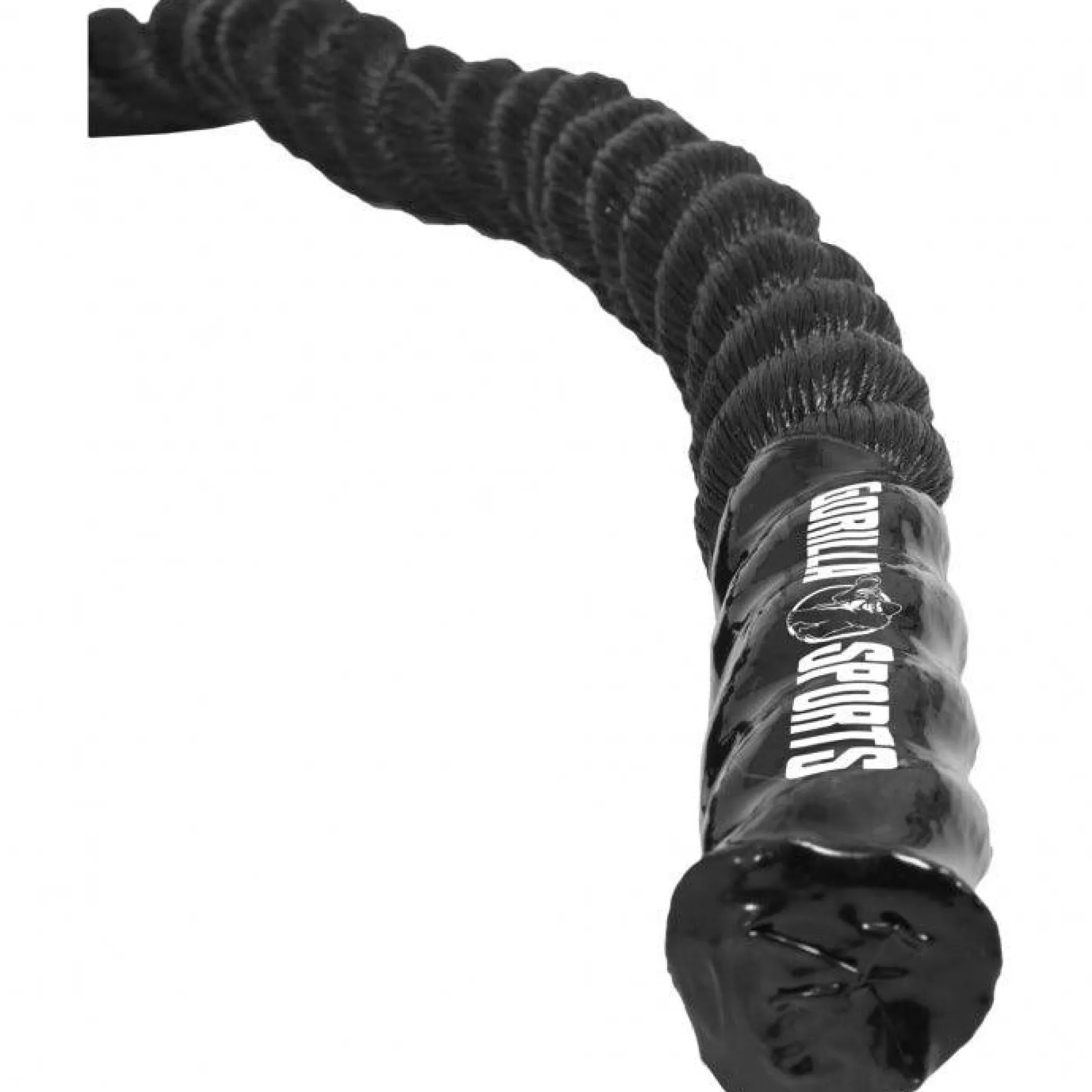 Gorilla Sports Battle Rope aus Nylon und 15 m Länge Schwarz Discount