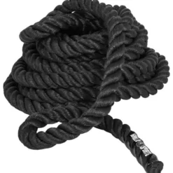Gorilla Sports Battle Rope aus Nylon und 15 m Länge Schwarz Discount