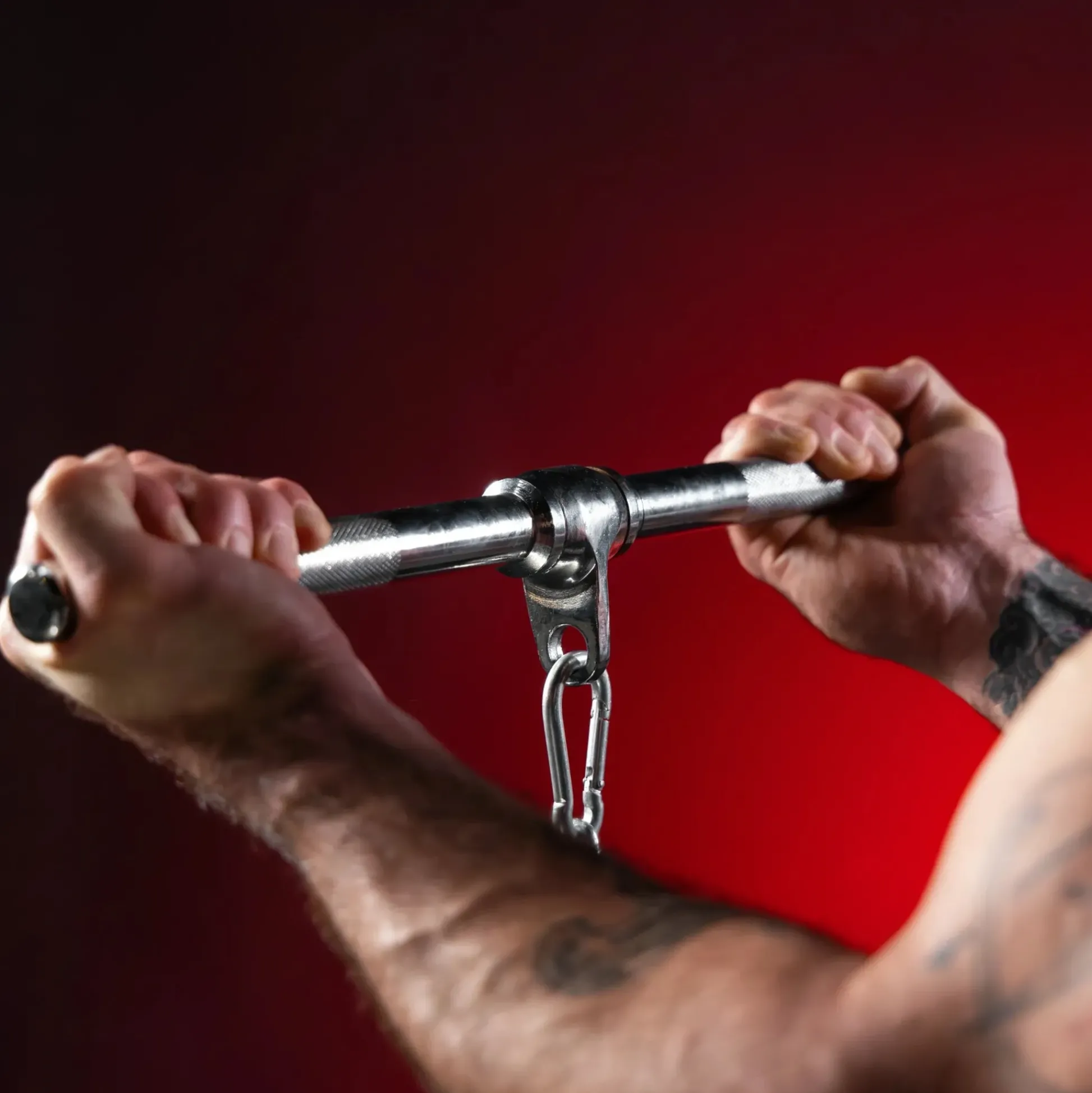 Gorilla Sports Bizeps- und Trizepsstange gerade inkl, Drehgelenk Silber Discount