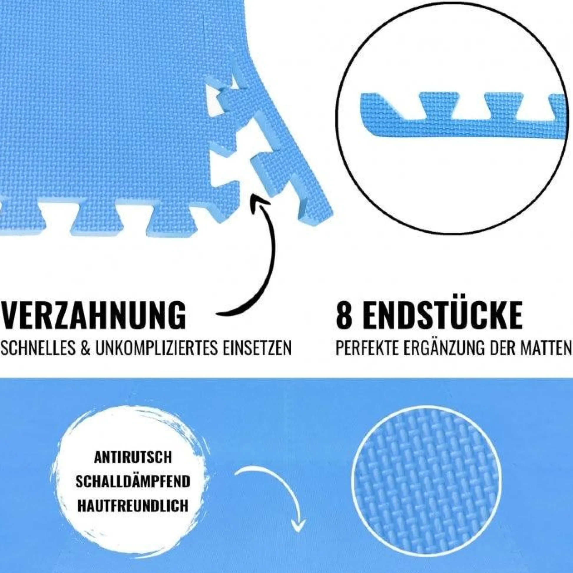 Gorilla Sports Bodenschutzmatten Endstücke mit 8 Teilen Holzoptik Dunkel Sale