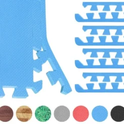 Gorilla Sports Bodenschutzmatten Endstücke mit 8 Teilen Blau Best