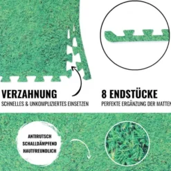Gorilla Sports Bodenschutzmatten Endstücke mit 8 Teilen Schwarz Sale