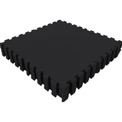 Gorilla Sports Bodenschutzmattenset 60x60 cm - 8 Matten Schwarz Hot