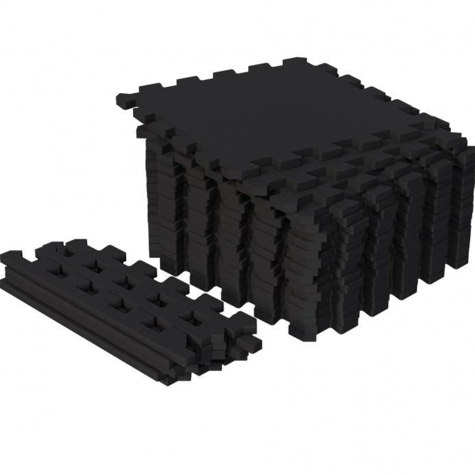Gorilla Sports Bodenschutzmattenset 30x30cm - 18 Matten inkl, Endstücke Holzoptik Dunkel Sale