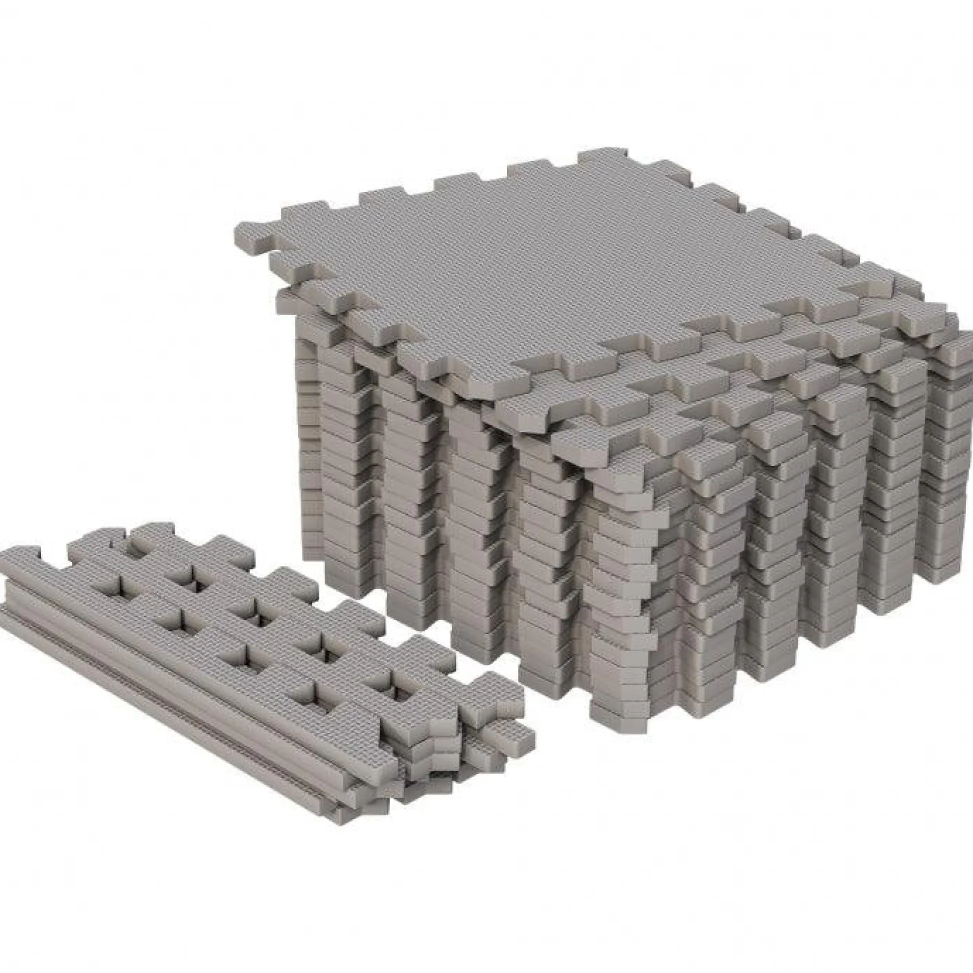 Gorilla Sports Bodenschutzmattenset 30x30cm - 18 Matten inkl, Endstücke Grau Sale