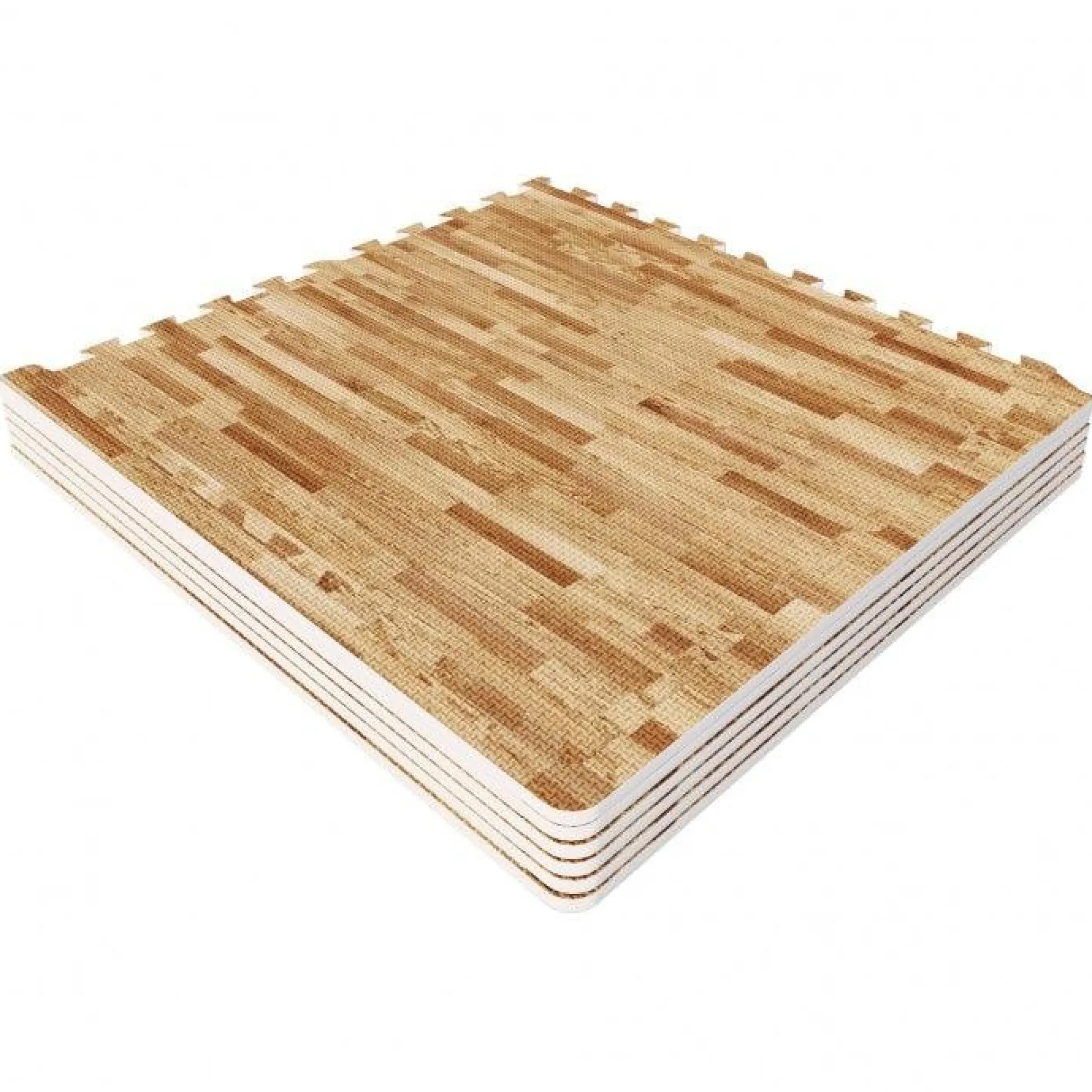 Gorilla Sports Bodenschutzmattenset 60x60 cm - 6 Matten inkl, Endstücke Holzoptik Online