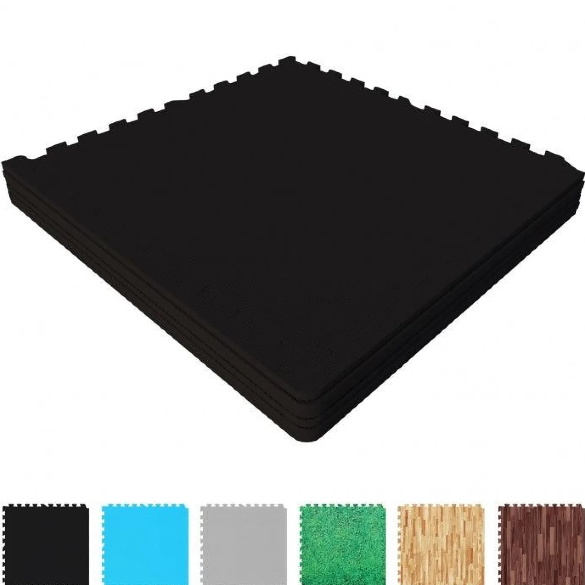 Gorilla Sports Bodenschutzmattenset 60x60 cm - 6 Matten inkl, Endstücke Blau