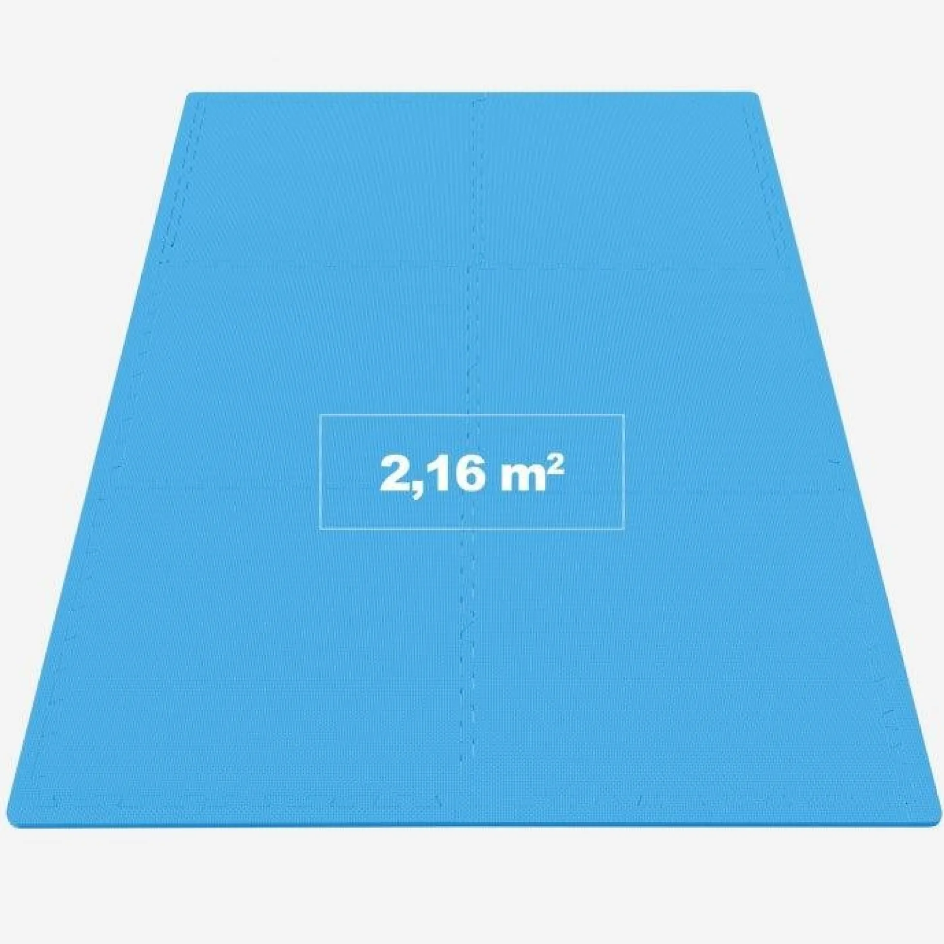 Gorilla Sports Bodenschutzmattenset 60x60 cm - 6 Matten inkl, Endstücke Blau