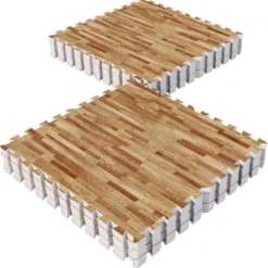 Gorilla Sports Bodenschutzmattenset 60x60 cm - 16 Matten Holzoptik Best