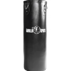 Gorilla Sports Boxsack aus Kunstleder gefüllt 90 und 120 cm Schwarz Discount