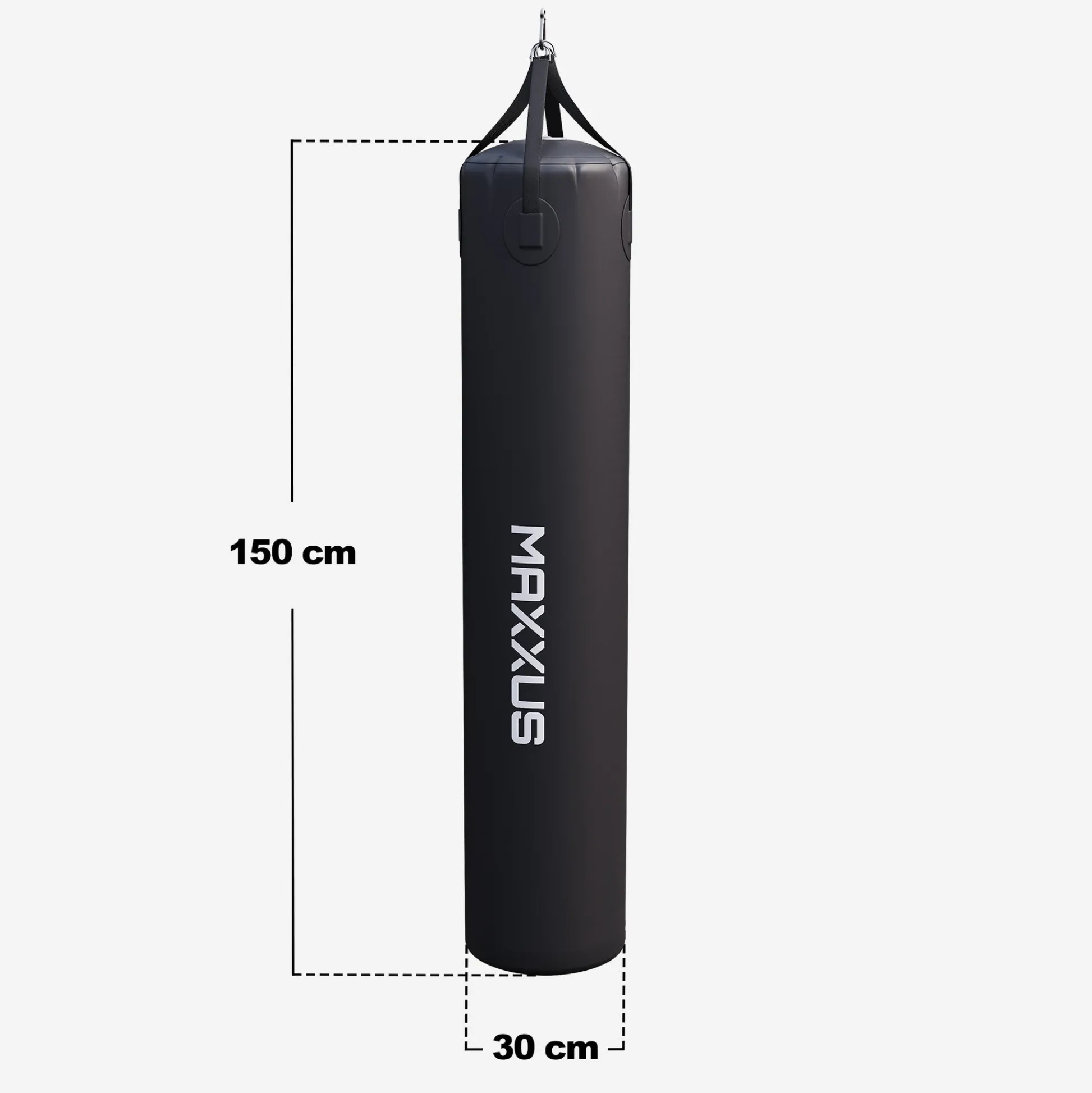 MAXXUS Boxsack 120 – 150 cm befüllbar Schwarz Hot