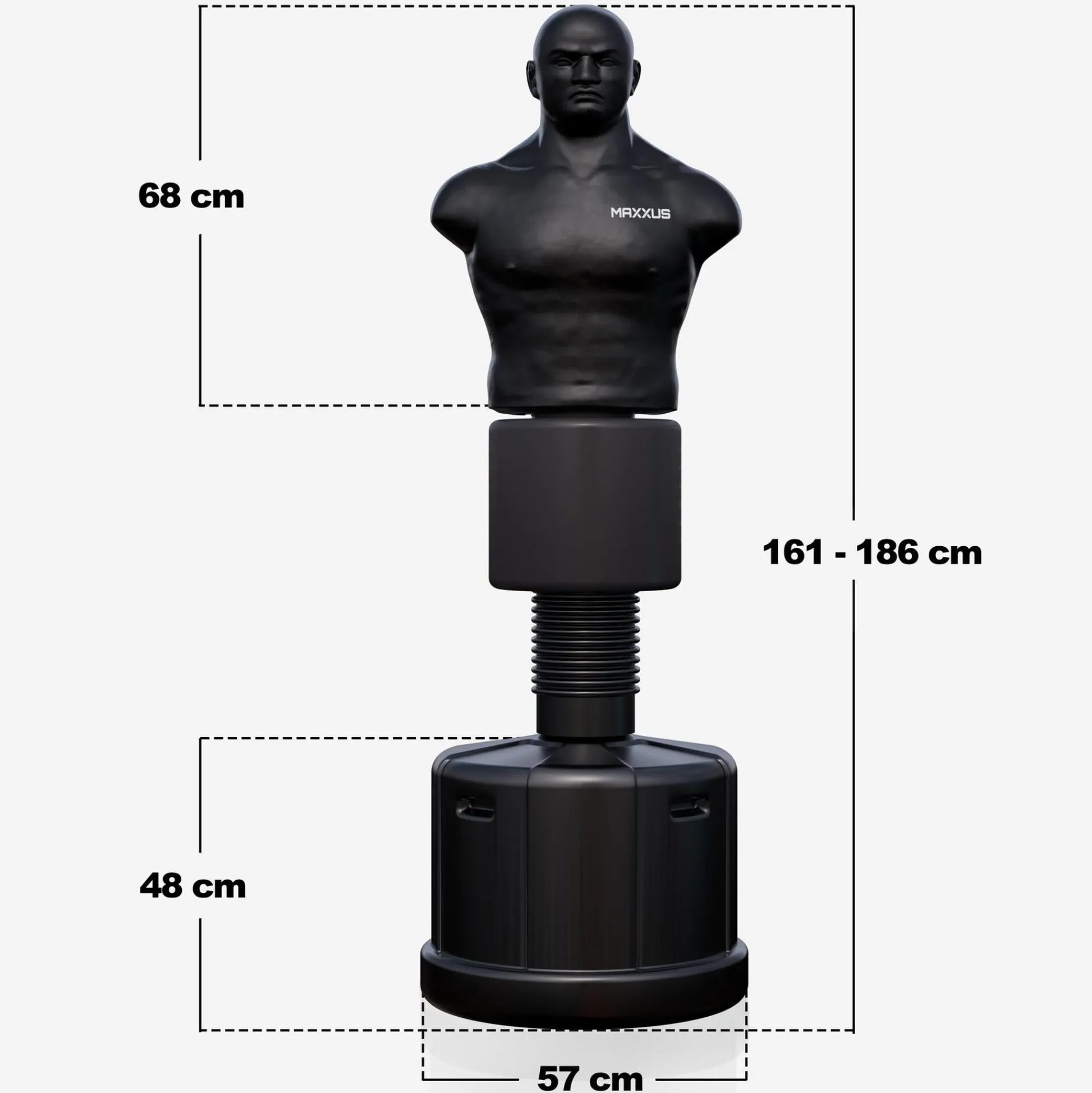 MAXXUS Boxsack stehend PRO Fighter höhenverstellbar Schwarz Discount