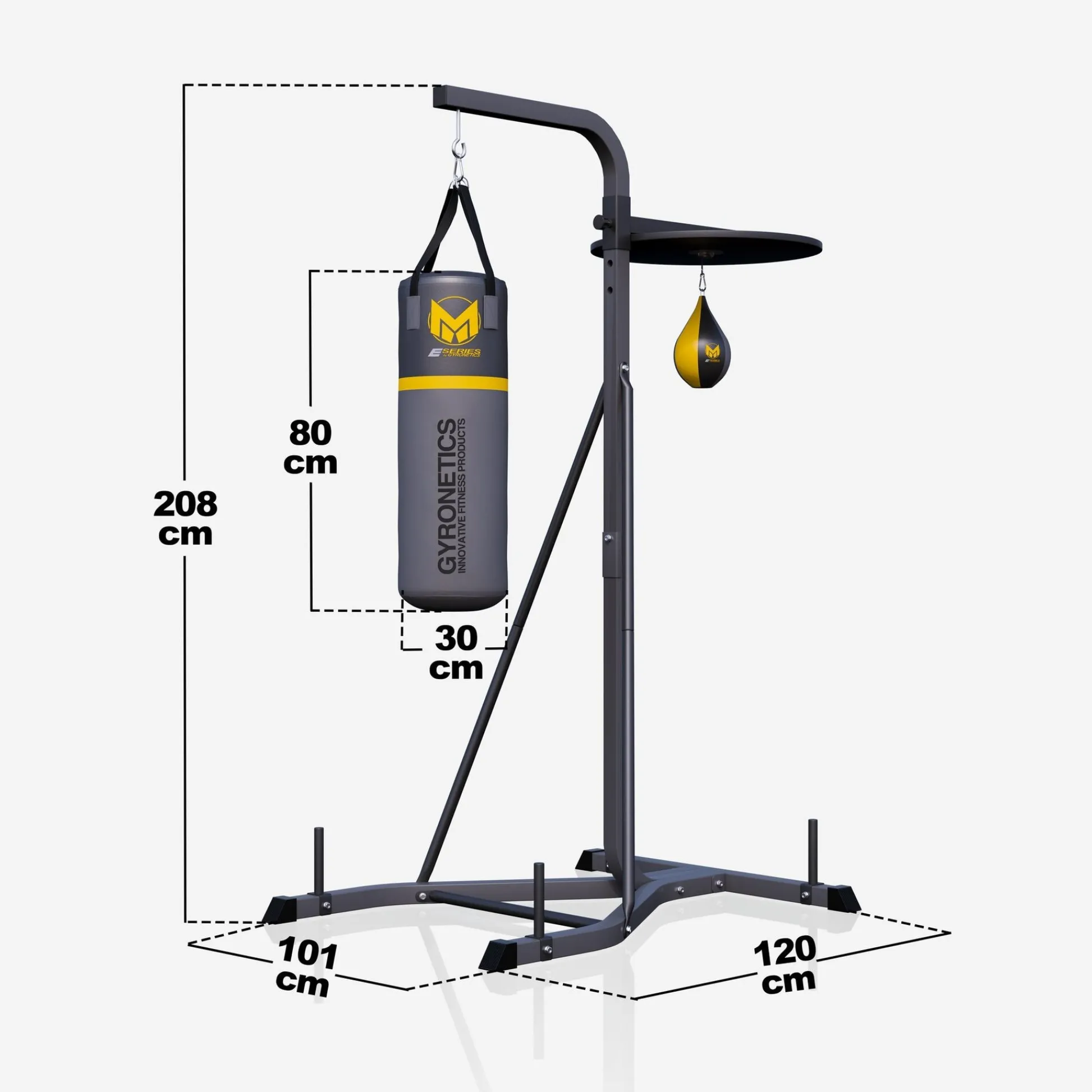 Gyronetics Boxsackständer E-Series inkl, Boxsack Grau / Gelb Sale