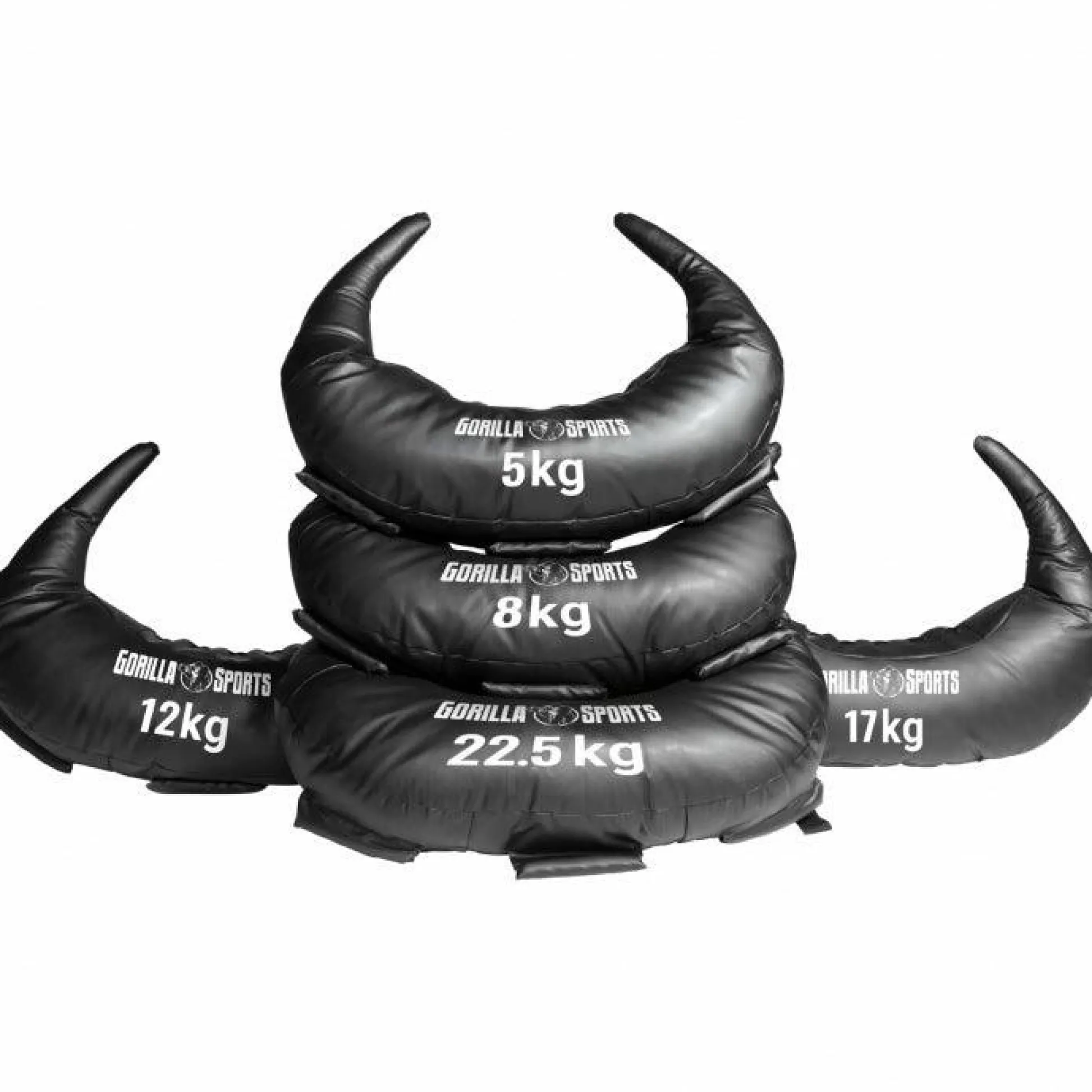 Gorilla Sports Bulgarian Bag mit Griffschlaufen 5 - 22,5 kg Schwarz Discount