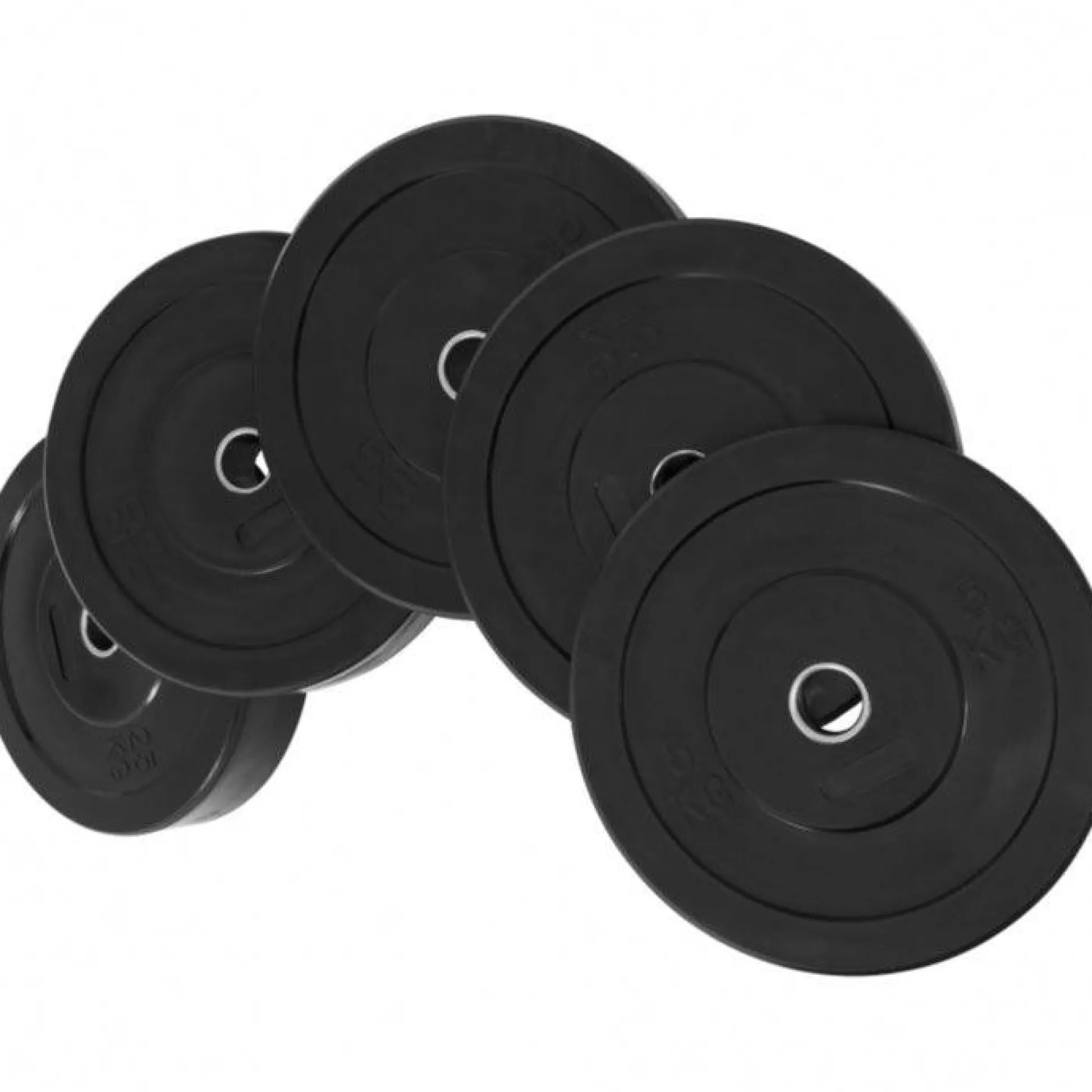 Gorilla Sports Bumper Plates Gummi Olympia 5 - 25 kg Schwarz Clearance