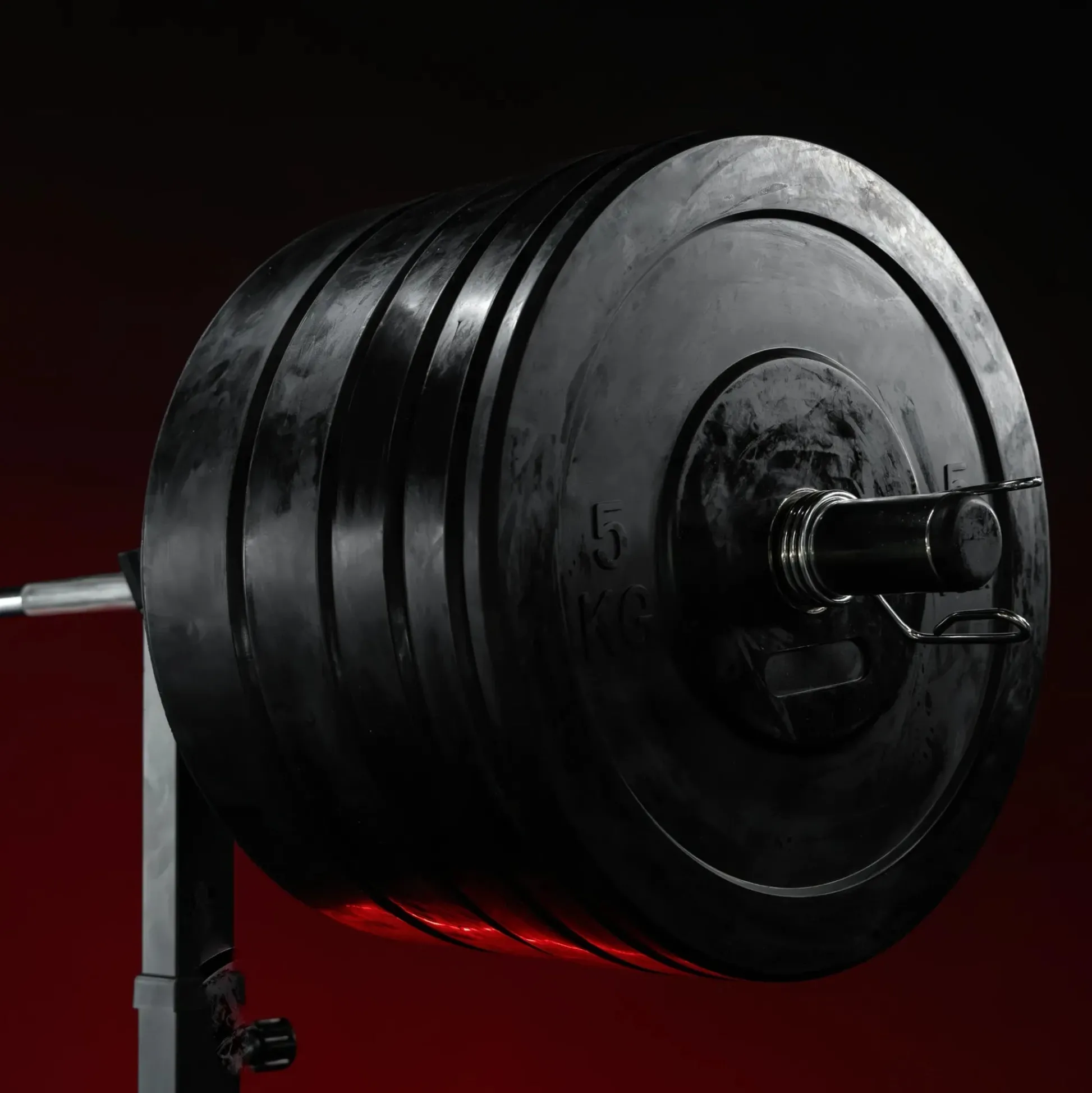 Gorilla Sports Bumper Plates Gummi Olympia 5 - 25 kg Schwarz Clearance