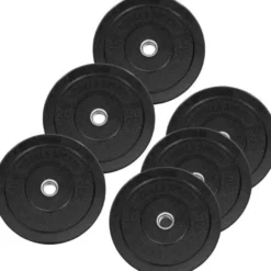 Gorilla Sports Bumper Plates High Temp Olympia 5 - 25 kg Schwarz Hot