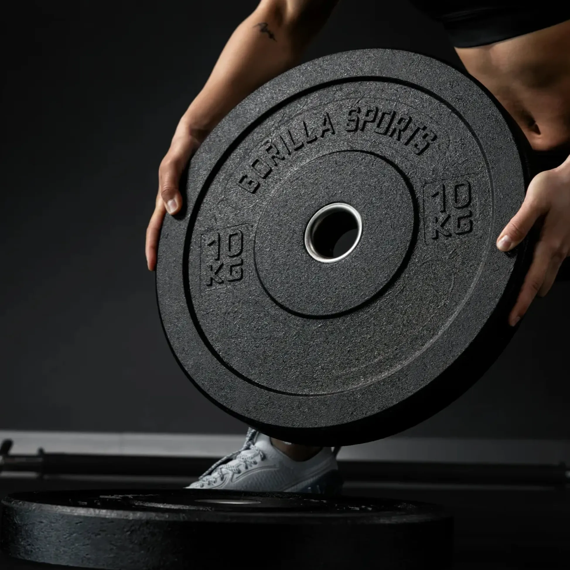 Gorilla Sports Bumper Plates High Temp Olympia 5 - 25 kg Schwarz Clearance