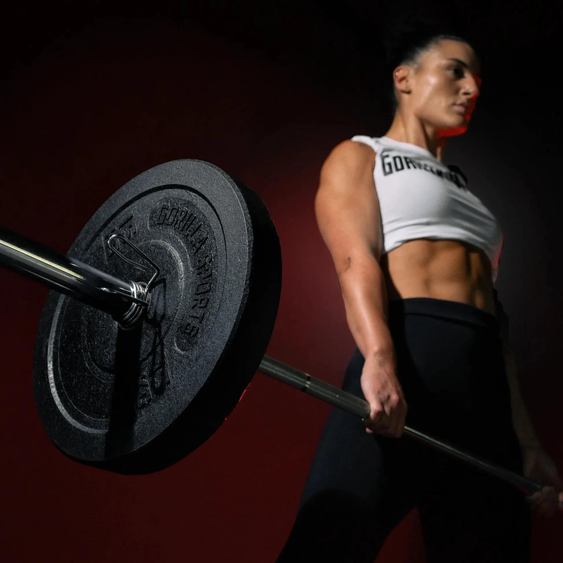 Gorilla Sports Bumper Plates High Temp Olympia 5 - 25 kg Schwarz Clearance