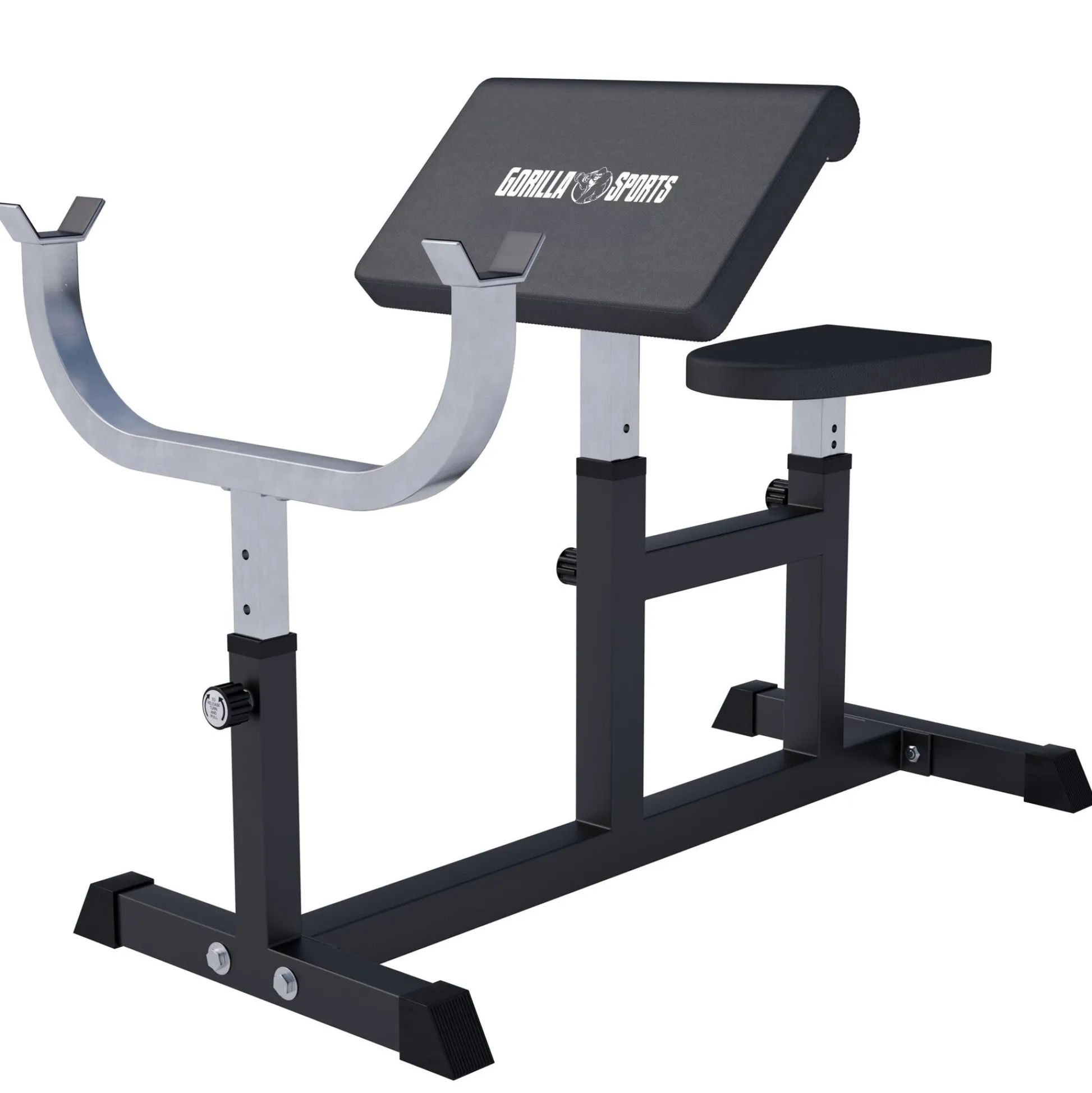 Gorilla Sports Curlbank verstellbar Schwarz Hot