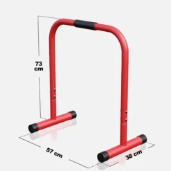 Gorilla Sports Dip Barren 73 cm gepolstert Rot Outlet