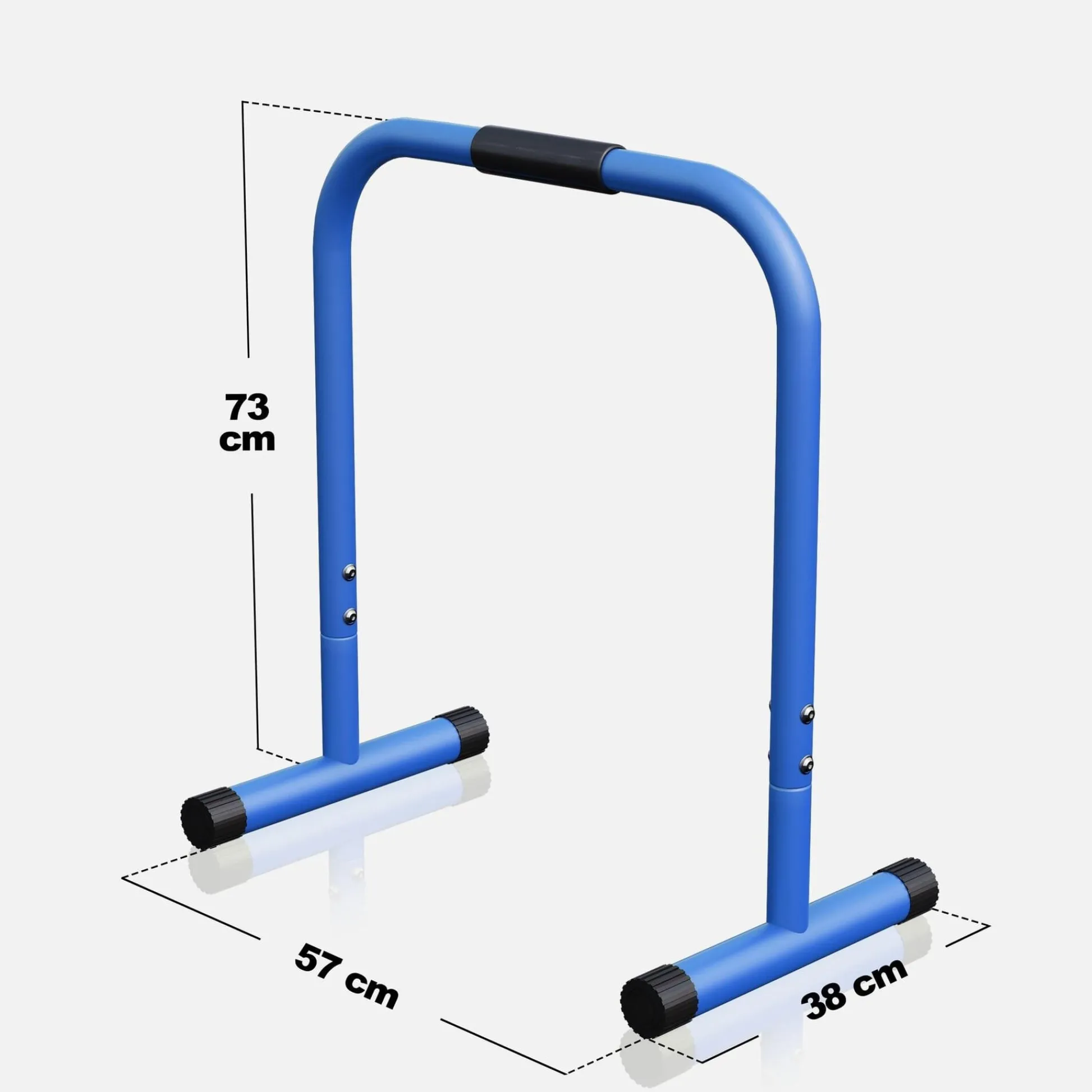 Gorilla Sports Dip Barren 73 cm gepolstert Blau New