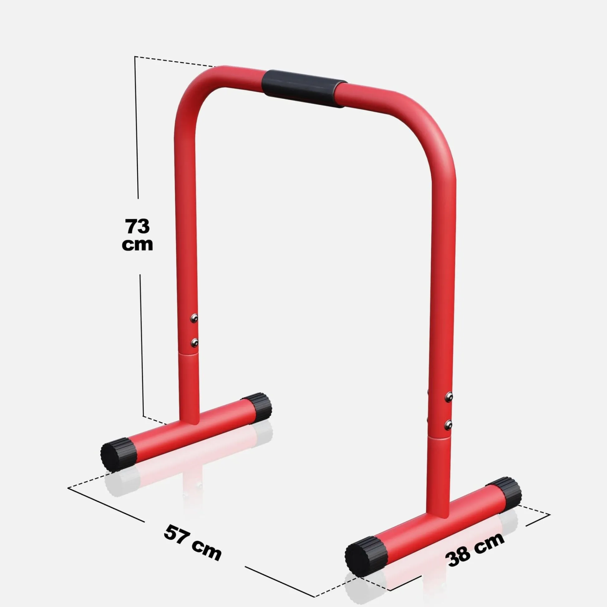 Gorilla Sports Dip Barren 73 cm gepolstert Schwarz Best