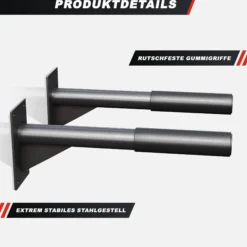 Gorilla Sports Dip Barren 2er Set zur Wandmontage Schwarz Sale