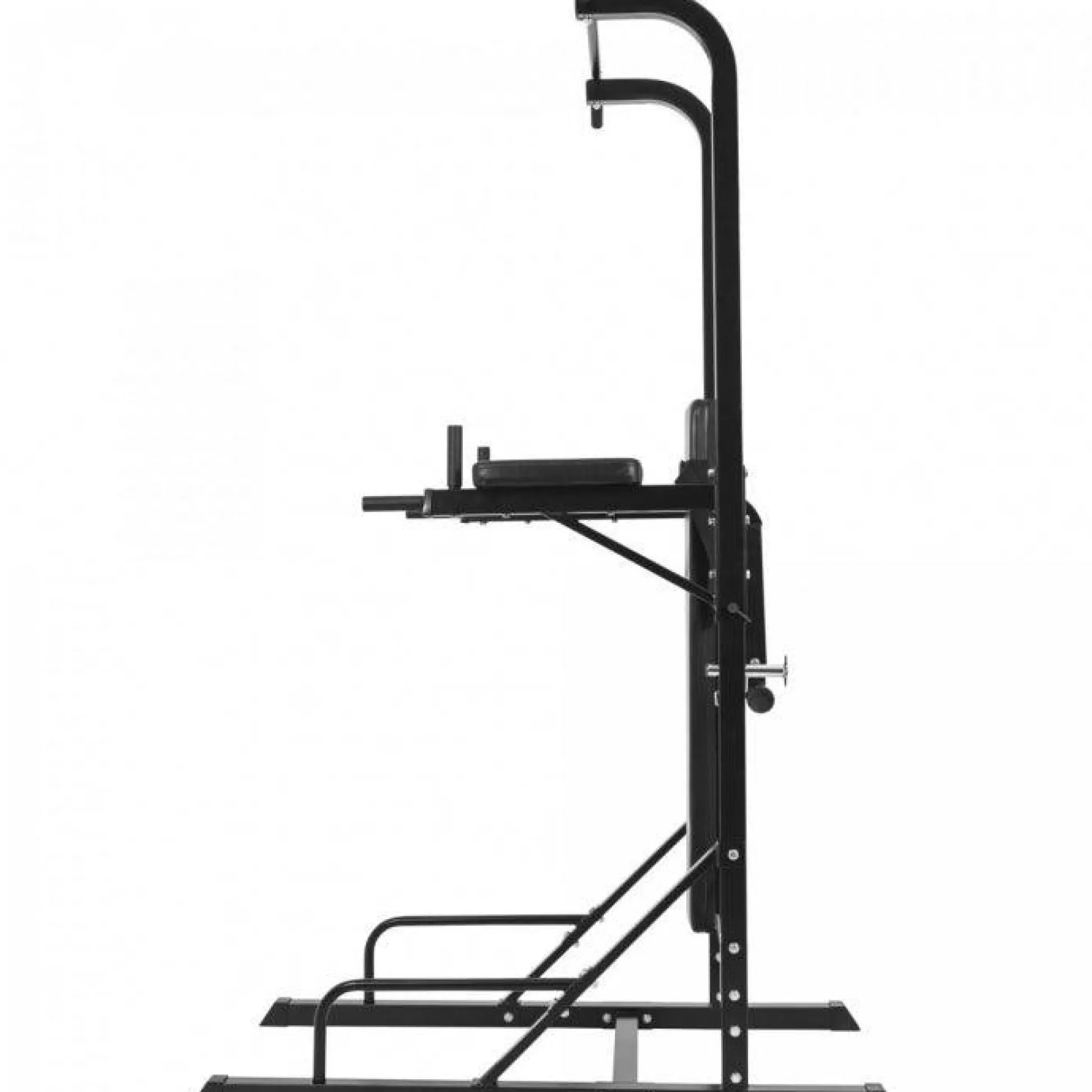 Gorilla Sports Dip Station inkl, Klimmzugstange und Hantelbank Schwarz Sale