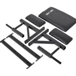 Gorilla Sports Dip Station mit Rückenpolster zur Wandmontage Schwarz New