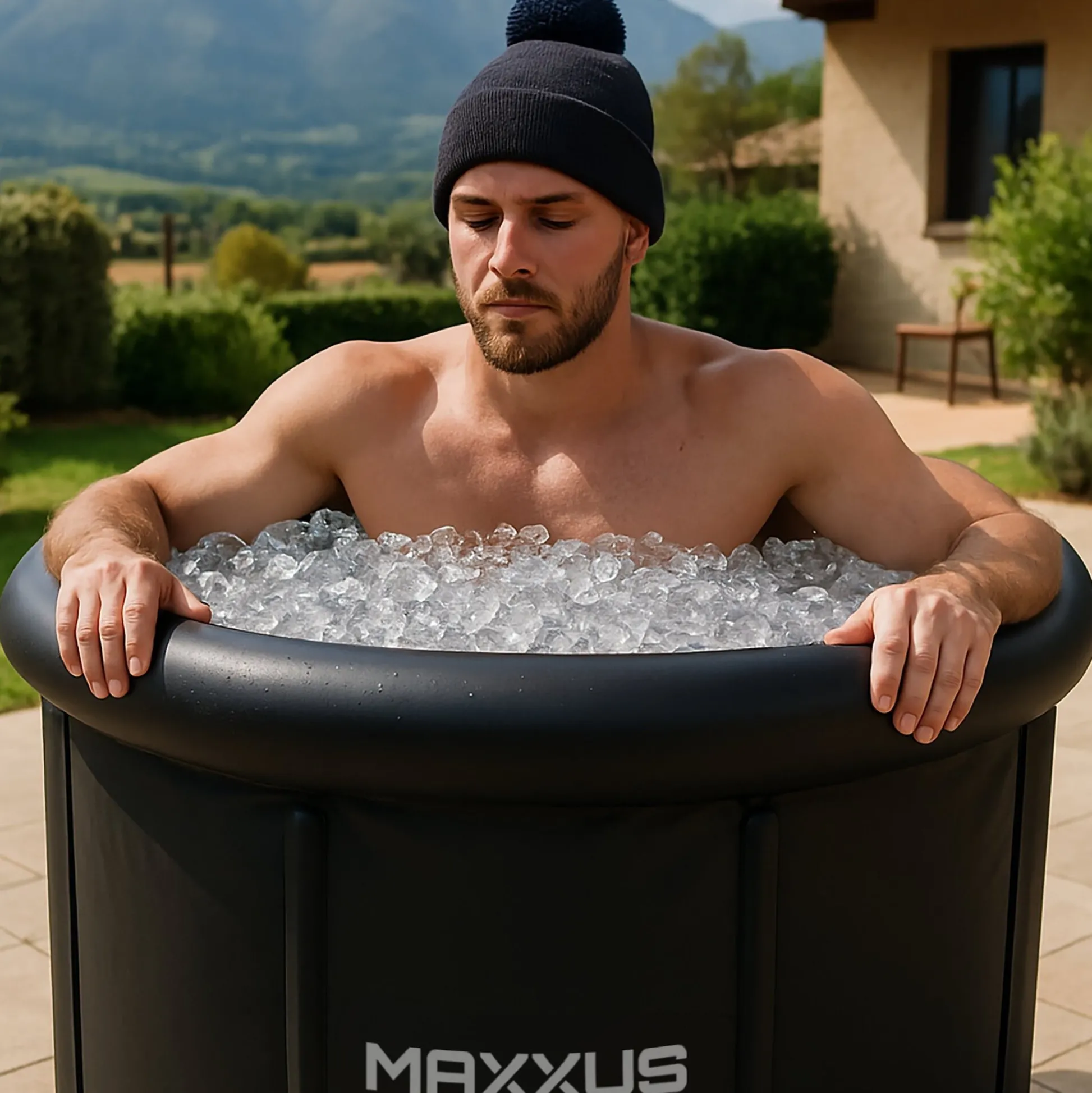MAXXUS Eistonne XL 450 Liter - 90 cm Durchmesser aufblasbar Schwarz Outlet