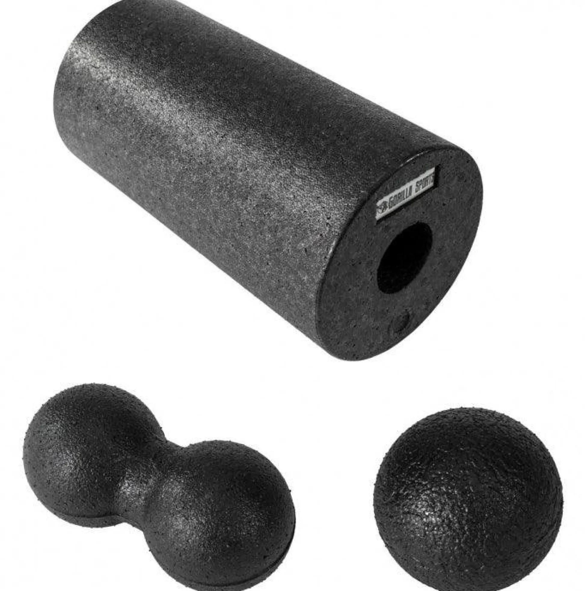 Gorilla Sports Faszientraining 3er Set inkl, Faszienrolle, Faszienball und Duo Ball Schwarz Online