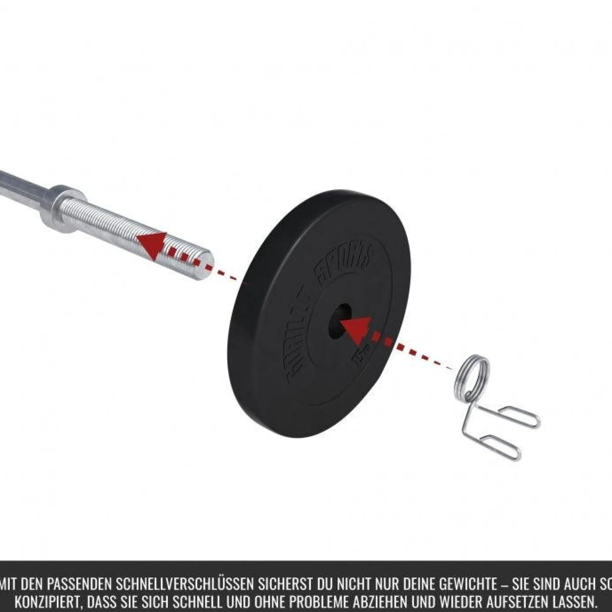 Gorilla Sports Federverschluss 2er Set Olympia Silber Hot