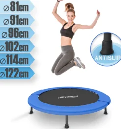 Physionics Fitness Trampolin 81 - 122 cm Schwarz / Blau Outlet