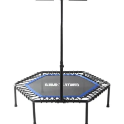 Gorilla Sports Fitness Trampolin mit Haltestange Schwarz / Rosa Outlet