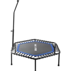 Gorilla Sports Fitness Trampolin mit Haltestange Schwarz / Rosa Outlet