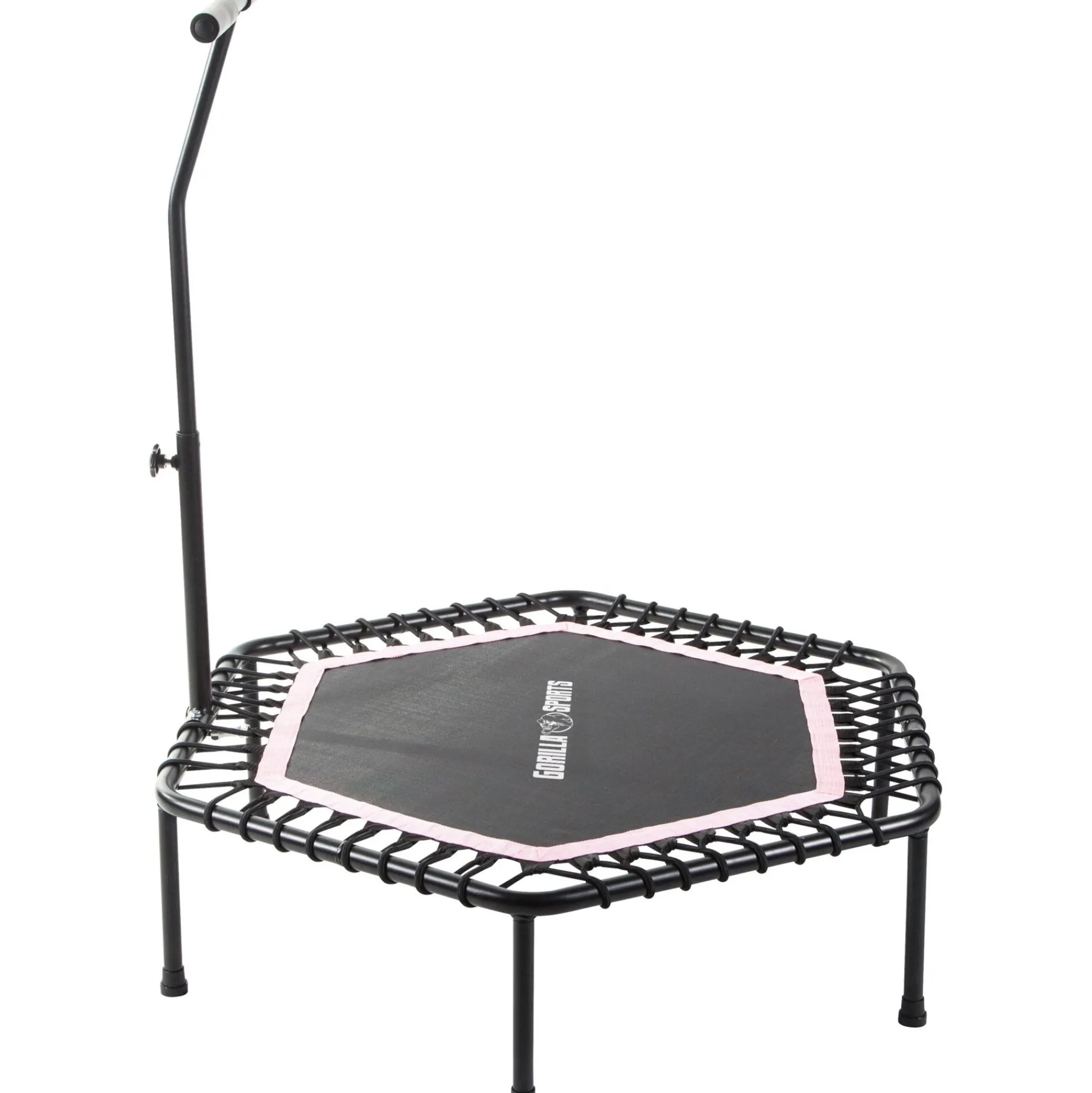 Gorilla Sports Fitness Trampolin mit Haltestange Schwarz / Rosa Outlet